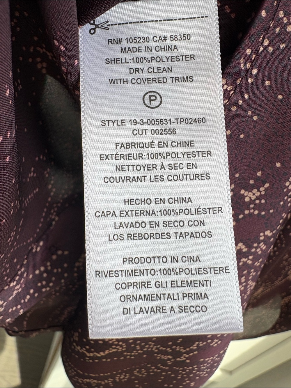 Equipment Signature SilkySnake Print Blouse Small Burgundy Long Sleeve - Picture 9 of 12